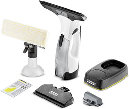 Kärcher WV 5 Plus N Battery Ruitenreiniger - Extra verwisselbare accu met laadstation - Looptijd accu 35 min. - Verwisselbare accu - Werkbreedte 170/280 mm - Incl. smalle zuigmond, sproeiflacon, microvezeldoek en reinigingsmiddelconcentraat