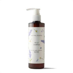 Karma Mama Mild Shampoo - 250ml Baby Shampoo - met Shea Butter, Aloe Vera, Kokosnoot en Kamille - pH waarde voor Newborn Baby en Kind - Lavendel Geur