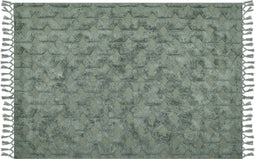 KARS - Laagpolig vloerkleed - Groen - 160 x 230 cm - Katoen