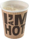Kartonnen beker i'am hot cup 8 oz 237 ml