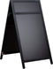 Europel - Stoepbord Deluxe - Krijtbord - Zwart dennenhout - 66 x 128cm - Geschikt voor binnen en buiten - Incl. top