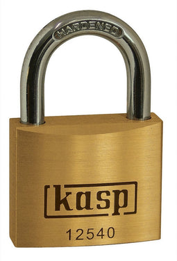 Kasp K12540 Hangslot 40 mm Verschillend sluitend Goud-geel Sleutelslot
