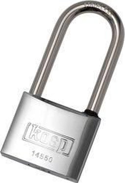 Kasp K14550L63D Hangslot 50 mm Verschillend sluitend RVS Sleutelslot