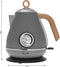 Kassel 93225 - Retro Waterkoker - 1,7L - RVS - Grijs - met thermometer