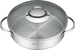 Kassel Alice – Lage kookpan met deksel - Ø 24 cm – RVS