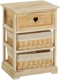 Kast 1 lade/2 manden "country" 40x29x58 cm