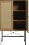 Kast Eiken Melamine - Rotan - 2 Planken - 80x40x135cm