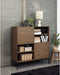 Kast Eikenhout - Deels Dichte Kast - 4 Planken - 122x45x132cm