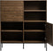 Kast Eikenhout - Deels Dichte Kast - 4 Planken - 122x45x132cm