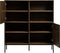 Kast Eikenhout - Deels Dichte Kast - 4 Planken - 122x45x132cm