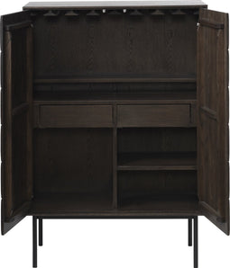 Kast Eikenhout Donkerbruin - 45x90x129cm - 2-Deurs - Kast Latina - Giga Living
