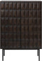 Kast Eikenhout Donkerbruin - 45x90x129cm - 2-Deurs - Kast Latina - Giga Living