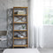 Kast Eikenhout Naturel - 30x70x198 - 6 Planken - Kast X-Plank Unit - Giga Living
