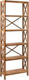 Kast Eikenhout Naturel - 30x70x198 - 6 Planken - Kast X-Plank Unit - Giga Living
