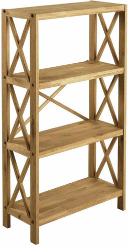 Kast Eikenhout Naturel - 4 Planken - 70cm - Kast X-Plank - Giga Living
