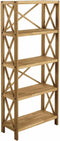 Kast Eikenhout Naturel - 5 Planken - 70cm - Kast X-Plank - Giga Living