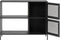 Kast Metaal Zwart - 2 Planken - 2-Deurs - 100cm - Kast Malibu - Giga Living