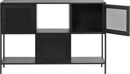 Kast Metaal Zwart - 5 Planken - 3-Deurs - 120cm - Soft Closing - Kast Malibu - Giga Living