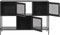 Kast Metaal Zwart - 5 Planken - 3-Deurs - 120cm - Soft Closing - Kast Malibu - Giga Living