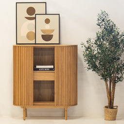 Kast Naturel - Eikenhout - 45x110x125cm - Kast Carno Naturel - Giga Living