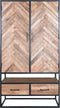Kast Radu Visgraat - Bruin Mangohout - 180 x 100 cm