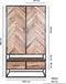 Kast Radu Visgraat - Bruin Mangohout - 180 x 100 cm