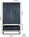Kast Radu Visgraat - Zwart Mangohout - 180 x 100 cm