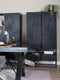 Kast Radu Visgraat - Zwart Mangohout - 180 x 100 cm
