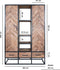 Kast Raya Visgraat - Bruin Mangohout - 180 x 120 cm