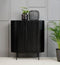 Kast Zwart - Eikenhout & Metaal - 45x110x125cm - Kast Siena Zwart - Giga Living