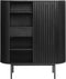 Kast Zwart - Eikenhout & Metaal - 45x110x125cm - Kast Siena Zwart - Giga Living