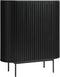 Kast Zwart - Eikenhout & Metaal - 45x110x125cm - Kast Siena Zwart - Giga Living