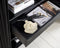 Kast Zwart - Eikenhout & Metaal - 45x110x125cm - Kast Siena Zwart - Giga Living