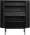 Kast Zwart - Eikenhout & Metaal - 45x110x125cm - Kast Siena Zwart - Giga Living