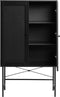 Kast Zwart - Melamine - 80x40x135cm - Kast Pensacola - Giga Living