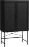 Kast Zwart - Melamine - 80x40x135cm - Kast Pensacola - Giga Living