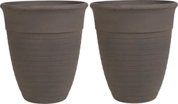 KATALIMA - Bloempot set van 2 - Bruin - 50 cm - Stenenmix