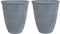 KATALIMA - Bloempot set van 2 - Grijs - 43 cm - Stenenmix