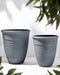 KATALIMA - Bloempot set van 2 - Grijs - 43 cm - Stenenmix