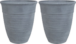 KATALIMA - Bloempot set van 2 - Grijs - 50 cm - Stenenmix