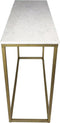 Console tafel Marseille - 100x35x75 - Wit/goud - Marmer/metaal