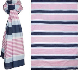 KATOENEN FOULARD MARIBELLE BLAUW ROZE - BATELA