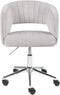 KATONAH - Bureaustoel - Lichtgrijs - Fluweel