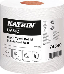 Katrin - papieren handdoeken | 1-laags | pak van 6 rollen