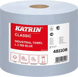 Katrin - Poetsrol Classic 481108 verlijmd 2laags 360x220mm 2x500vel blauw