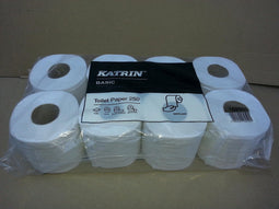 Katrin toiletpapier, 2-laags, 250 vel, pak van 8 rollen