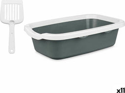 Kattenbak Wit Antraciet Plastic 25 x 11 x 2 cm (11 Stuks)