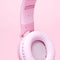 Kattenoortjes kinderkoptelefoon - Draadloze Bluetooth hoofdtelefoon - led kattenoortjes - roze