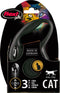 Kattenriempje Flexi NEW CLASSIC 3 m Zwart XS