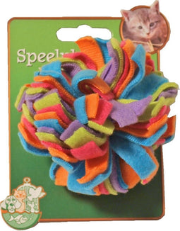 Kattenspeelgoed fleece pompoen multicolor